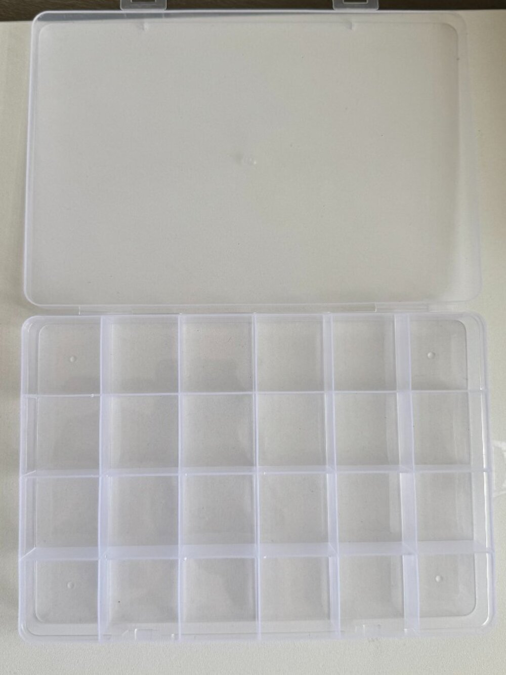 Clear 24 Compartment Plastic Storage Organizer Box Craft Beads Jewelry
